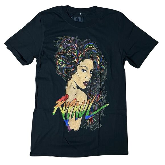 Rupaul T-Shirt Mens S Black Rainbow Colorful Drag Queen Con Pride LGBTQ Fun - Picture 2 of 9